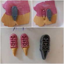 Duplo creme ice cream crocs sapato decorações argila cortador joalheria brinco cortadores arte brincos biscoito 3d print model - Mito3D