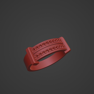 doppelt Crimpen Ring Schmuck 3d Herz drucken Kult Ringe 3d print model - Mito3D