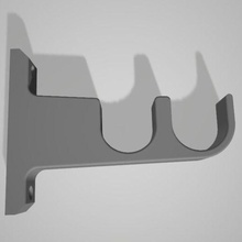 double rideau barrière soutien soutiens barral tuyau 3d print model - Mito3D