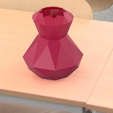 duplo diamante de corte vaso flor a casa modo pote o 3d print model - Mito3D