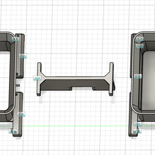 Duplo deposito lixo monocasco suporte 3d print model - Mito3D