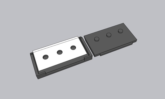 çift kenar bıçak Kulp destek double edged kazıyıcı tartar sökücü düşürmek kaldırır Su gut 3d print model - Mito3D