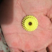 double gear 28 22 gearbox pinion - teeth 3d print model - Mito3D