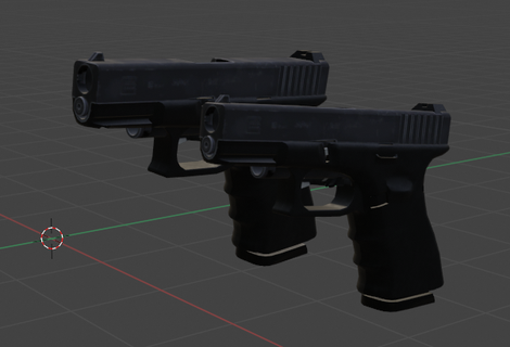 double glocks customizable obj rifle millitary gun sniper glock pistol duo cosplay 3d 3d print model - Mito3D