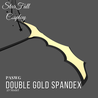 Duplo ouro spandex calcinha meia cinta liga meias joelho demônio cosplay 3d print model - Mito3D