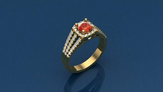 doppelt Heiligenschein modern cool Ring Design schick Ringe Schmuck Beste Diamant Engagement Hochzeit Gold großartig druckbar wertvoll Mode Saphir leuchtenden Juwel 3d print model - Mito3D