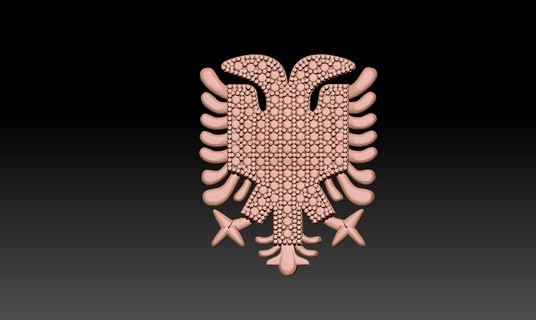 double headed eagle necklace 3d print model - Mito3D