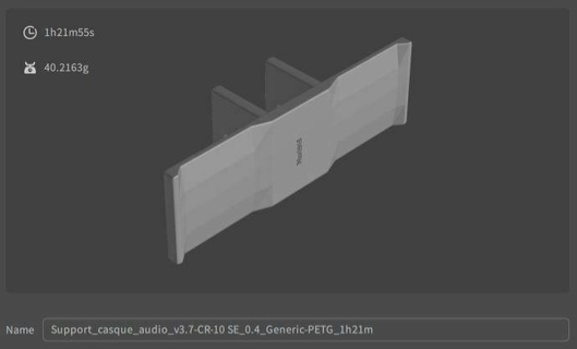 cuffia titolare supporto verticale scrivania divisori 3d print model - Mito3D