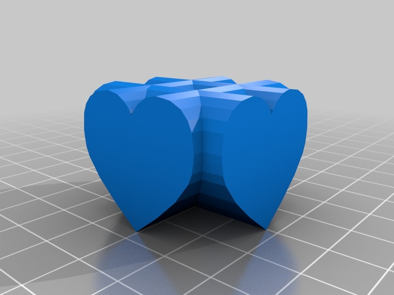 double heart 3d printing 3D print model - Mito3D