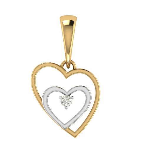 double heart shape pendant jewelry jewel jewells pandle cute love valentine platinum symbol gold diamond ring printable silver couple lightweight jewellery cnc 3dprint light weight pendants 3D print model - Mito3D