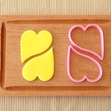 double cœurs biscuit coupeur san Valentin valentines journée cœur coupeurs biscuits Saint l'amour 3d print model - Mito3D