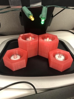 double height hexagonal candle holder Home decor 3d print model - Mito3D
