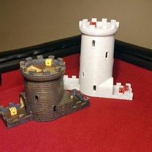 dupla hélice de dados torre jogo brinquedo acessórios 3d print model - Mito3D