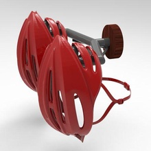 double helmet wall mount 3d print model - Mito3D