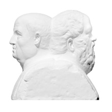 Doppel-herm Sokrates-seneca Kunst 3d print model - Mito3D
