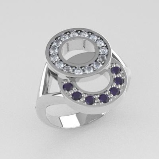 double hoop ring 3d print model - Mito3D