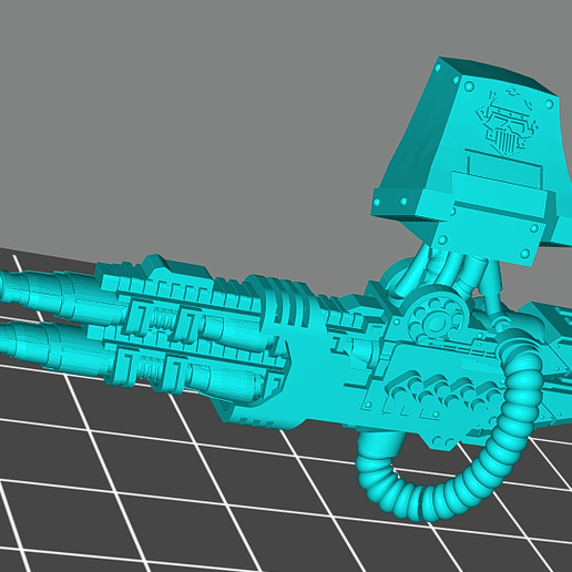 double iron laser cannon 3D print model - Mito3D