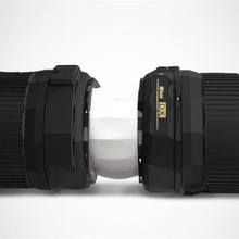 double lens cap gadget 3d print model - Mito3D