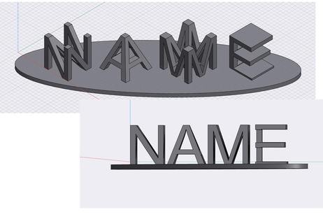 double lettre Nom Nom double Nom lettres 3d print model - Mito3D