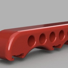double nerf blaster rail pegboard mount game garage clean storage bracket peg board 3d print model - Mito3D