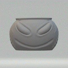 double sided alien planter 3d print model - Mito3D