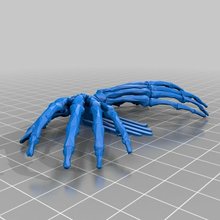 doble esqueleto mano cabello diapositiva Moda godo gótico acortar accesorios 3d print model - Mito3D