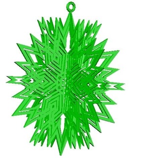 double snowflake hanger Various christmas celebration ornament 3d print model - Mito3D