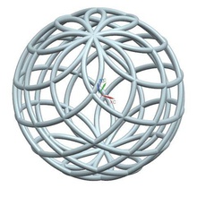 double hélice sphérique art de la balle sphère l'hélice noël 3d print model - Mito3D
