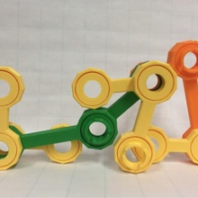 Doppel-spinning-linkage bars geometrische Konstruktion Pendel Spiel 3d print model - Mito3D