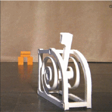 double spring catapult game duplicate table toy decor middle ages 3d print model - Mito3D