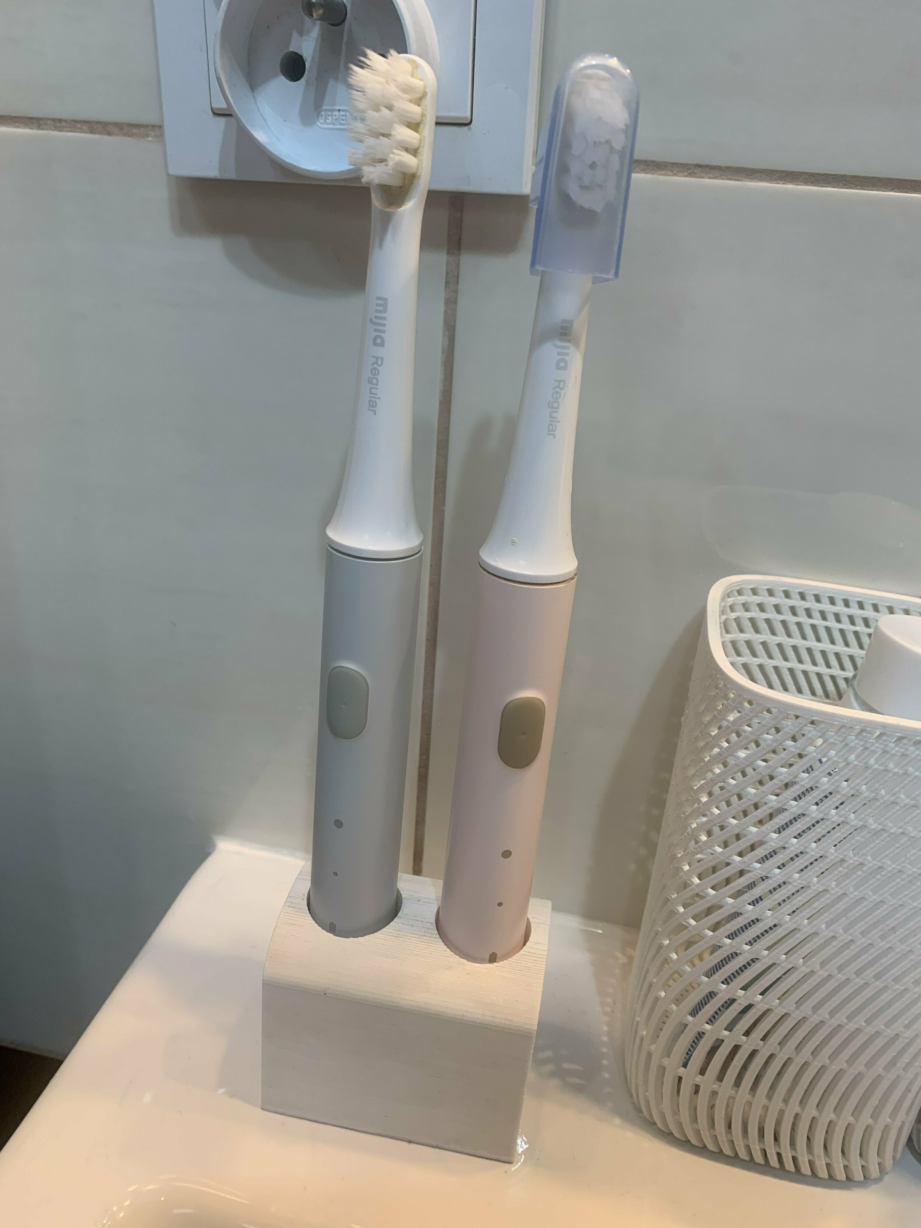 doble estante soporte cepillo dientes mija t100 hogar casa xiaomi 3D print model - Mito3D