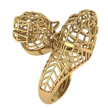doble Tigre anillo joyería joya oro plata diamante compromiso Boda Moda 3d print model - Mito3D