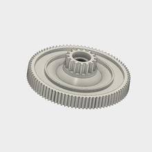 double toothed wheel 1586 teeth gearing various sprocket meshing pinion 3d print model - Mito3D