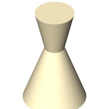 doublecone vaso codinome 6-1 a casa o minimalismo design arte 3dprint vazes vasos 3d print model - Mito3D