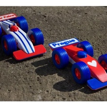 double-sided formula 1 game backflip car colorprint customizable double sided kids maker faire multicolor prague trick 3d print model - Mito3D