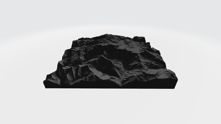 doufourspitze monte rosa suisse 3d carte topographie stl dufourspitze massif alpin pointe alpinisme glaciaire terrain swiss italian frontière ascension aventure sommet panoramique vues difficile montée 3d print model - Mito3D