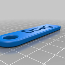 doug personalizado llave cadena Moda accesorios 3d print model - Mito3D