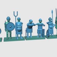 doughty saxon fyrd juego juguete de accesorios wargaming a los soldados histórico anglo-sajona 28mm 3d print model - Mito3D