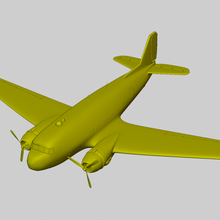 douglas c 47 skytrain gioco aeromobili aereo Piano c47 ww2 guerra 47as 3d print model - Mito3D