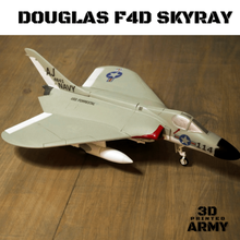 Douglas f4d skyray combatiente avión aeronave us Armada jet 3d print model - Mito3D