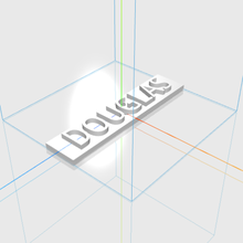 Douglas letras artilugio masculino 3d regalo 3d print model - Mito3D
