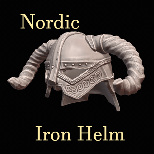 dovahkiin nordic helm skyrim game elderscrolls nord iron helmet 3D print model - Mito3D