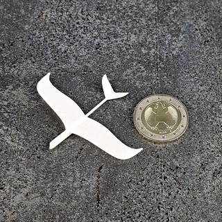 Taube Segelflugzeug kleinste druckbar Flugzeug Spiel Innen Spielzeug Schicht Prüfung Hand werfen schnell drucken einfach Modell 3d print model - Mito3D