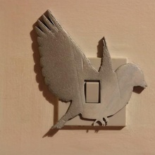 ışık anahtarı kapak güvercin ev lightswitch Noel xmas tatil kuş hayvan dekor dekorasyon kreş oyun odası 3d print model - Mito3D