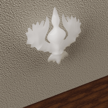 colomba lampada da parete casa la paralume di illuminazione murale deco bird animale 3d print model - Mito3D