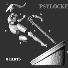 download 3d model stl ztl - psylocke x-men fanart version cg pyro game xmen 3d print model - Mito3D