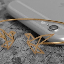 download free- see description jewelry bracelet bird origami 3d print model - Mito3D