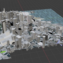 downtown seattle architecture hologram city 3d print model - Mito3D