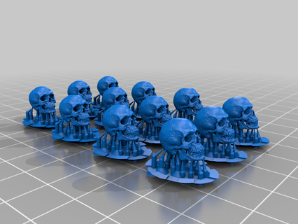 dozen skulls supports skull support 3d printing 3d print model - Mito3D