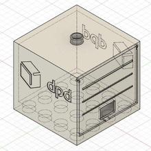 dpd lego duplo container 3d print model - Mito3D